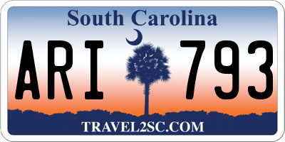 SC license plate ARI793