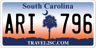SC license plate ARI796