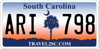 SC license plate ARI798