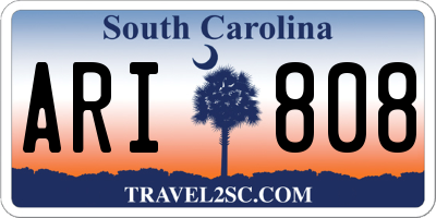 SC license plate ARI808
