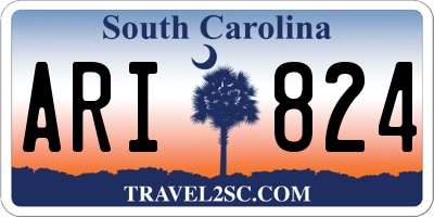 SC license plate ARI824