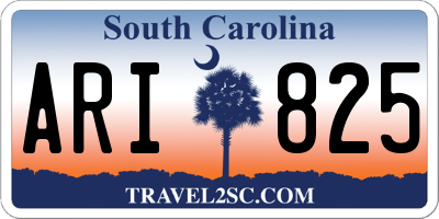 SC license plate ARI825