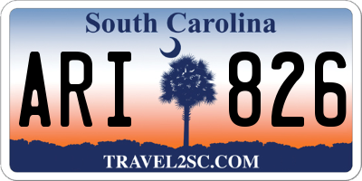 SC license plate ARI826