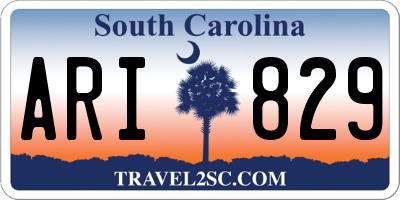 SC license plate ARI829