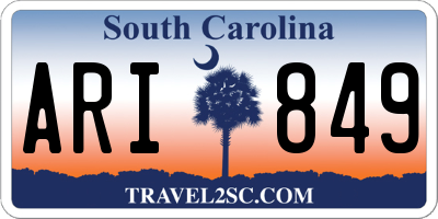 SC license plate ARI849