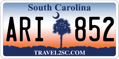 SC license plate ARI852