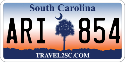 SC license plate ARI854