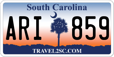 SC license plate ARI859