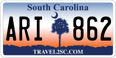 SC license plate ARI862