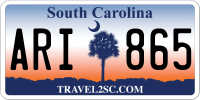 SC license plate ARI865