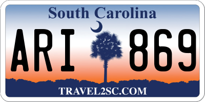 SC license plate ARI869
