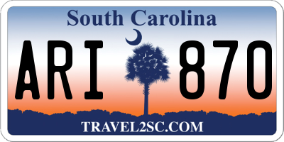 SC license plate ARI870