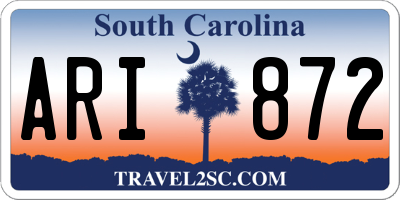 SC license plate ARI872