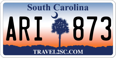SC license plate ARI873