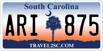 SC license plate ARI875