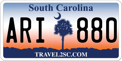 SC license plate ARI880