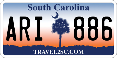 SC license plate ARI886