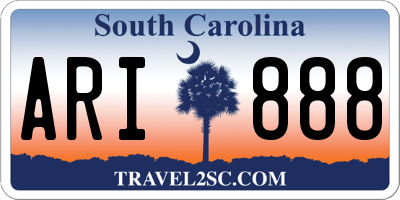 SC license plate ARI888