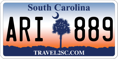 SC license plate ARI889