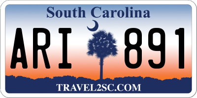 SC license plate ARI891