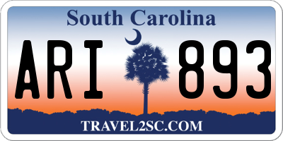 SC license plate ARI893
