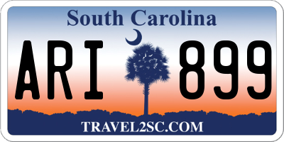 SC license plate ARI899