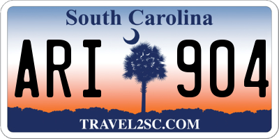 SC license plate ARI904