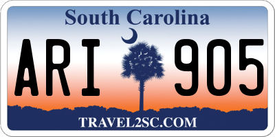 SC license plate ARI905
