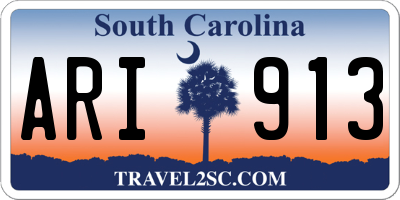 SC license plate ARI913