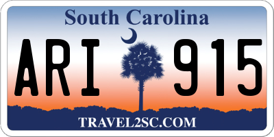 SC license plate ARI915