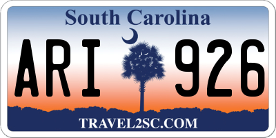 SC license plate ARI926