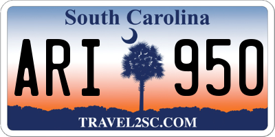 SC license plate ARI950
