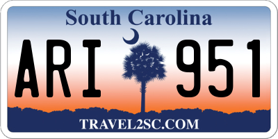 SC license plate ARI951