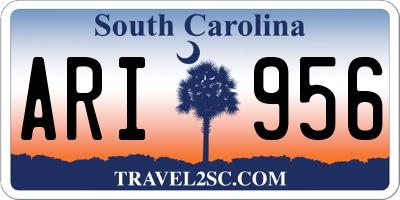 SC license plate ARI956