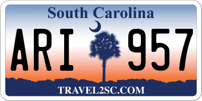 SC license plate ARI957