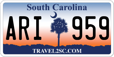 SC license plate ARI959