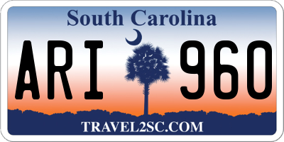 SC license plate ARI960