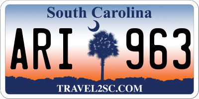 SC license plate ARI963