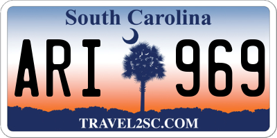 SC license plate ARI969
