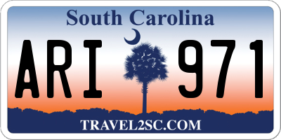 SC license plate ARI971