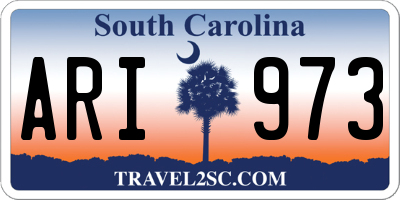 SC license plate ARI973
