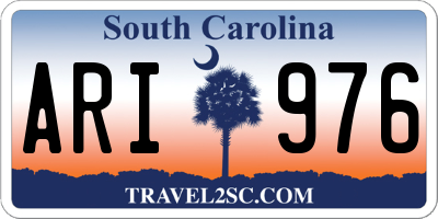 SC license plate ARI976