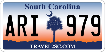 SC license plate ARI979