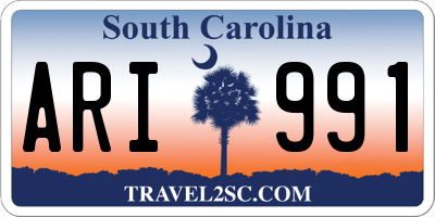 SC license plate ARI991