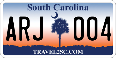 SC license plate ARJ004