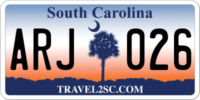 SC license plate ARJ026