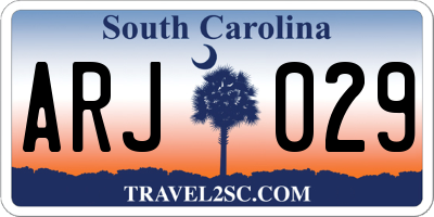 SC license plate ARJ029