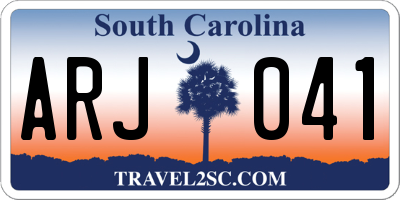 SC license plate ARJ041