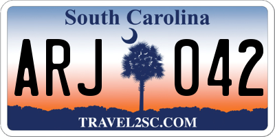SC license plate ARJ042