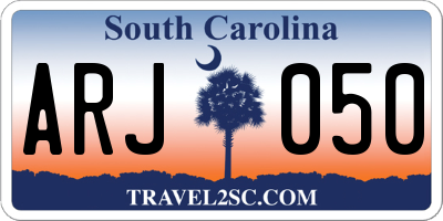 SC license plate ARJ050